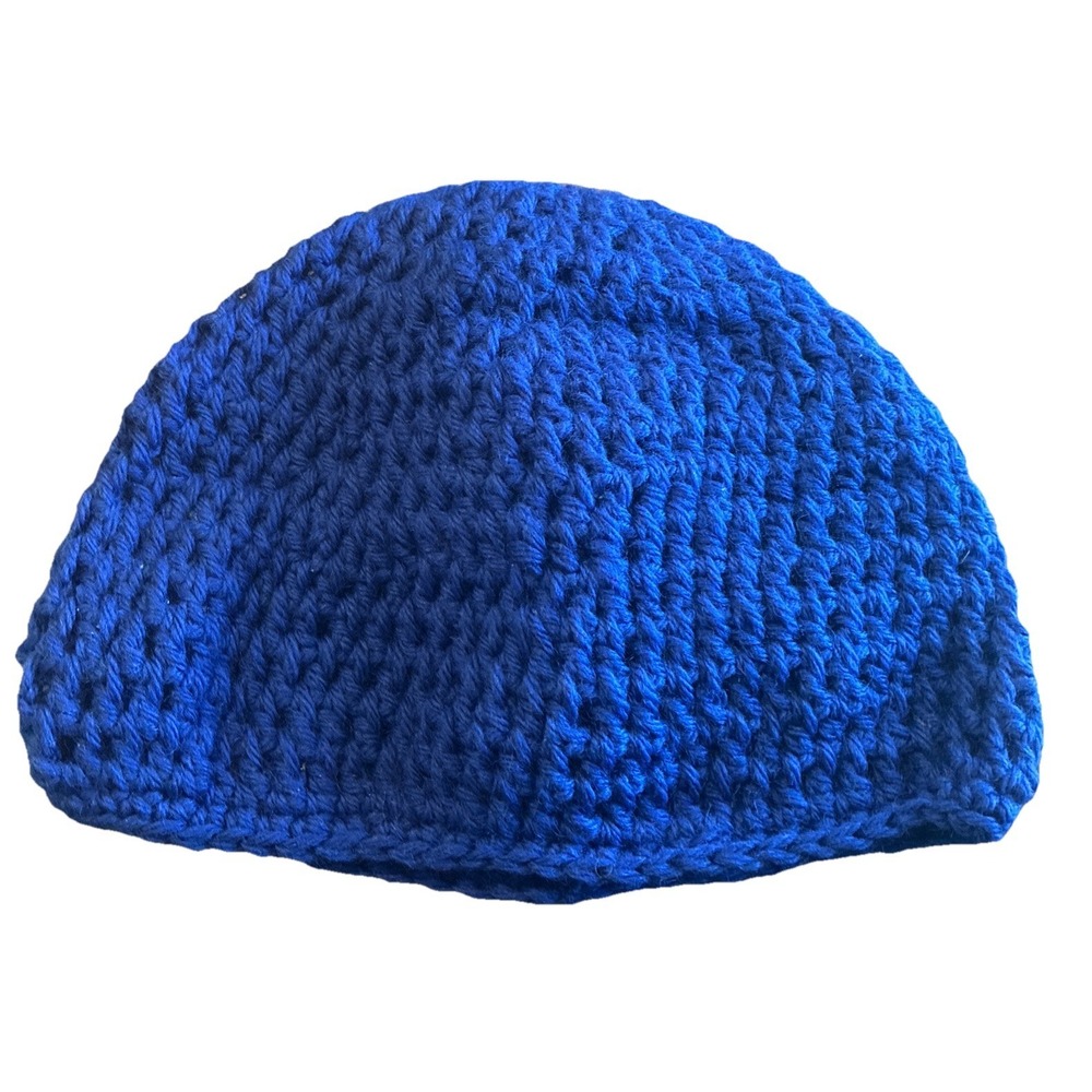 Beanie Hat Unisex Blue Crochet Handmade Oneβ Size NEW
